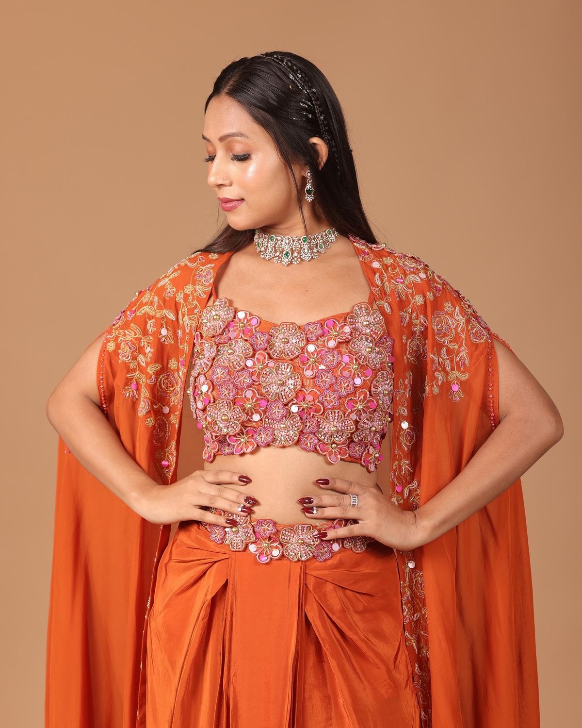 Cape Style Readymade Blouse